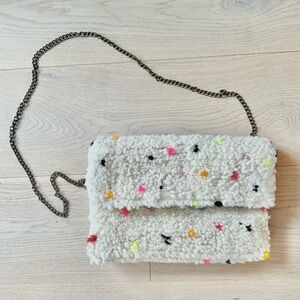 handmade vintage beni ourain rug crossbody bag